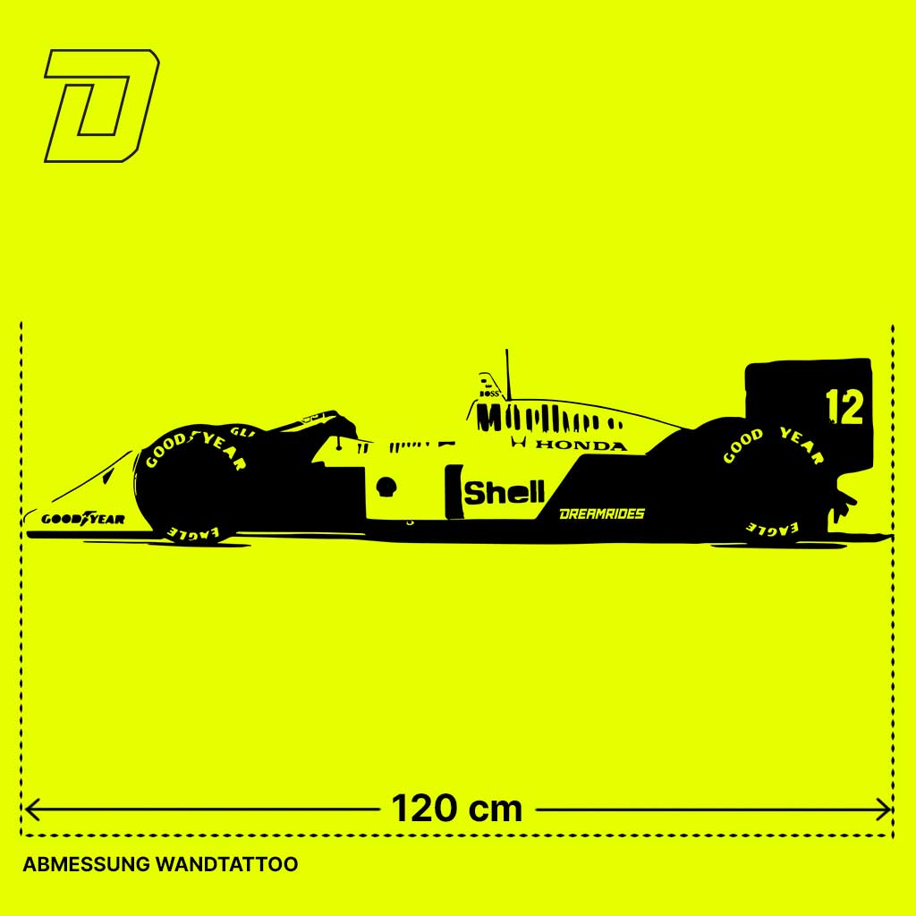 Wandtattoo - McLaren F1 "Ayrton Senna" (1988)
