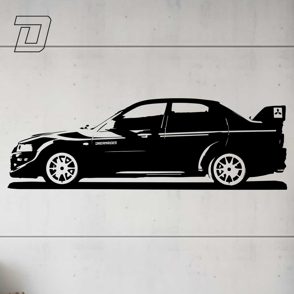 Wandtattoo - Mitsubishi Lancer Evolution 6 Tommi Mäkinen (1999)