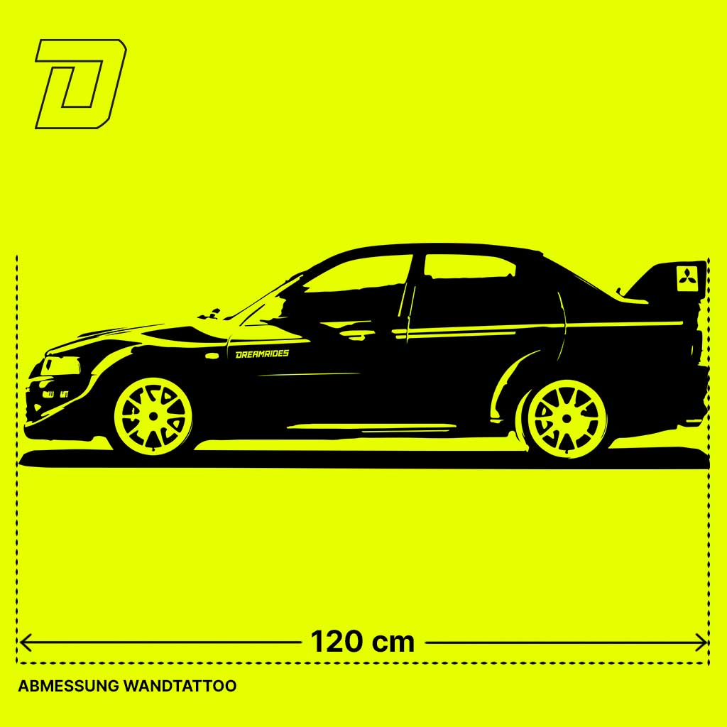Wandtattoo - Mitsubishi Lancer Evolution 6 Tommi Mäkinen (1999)