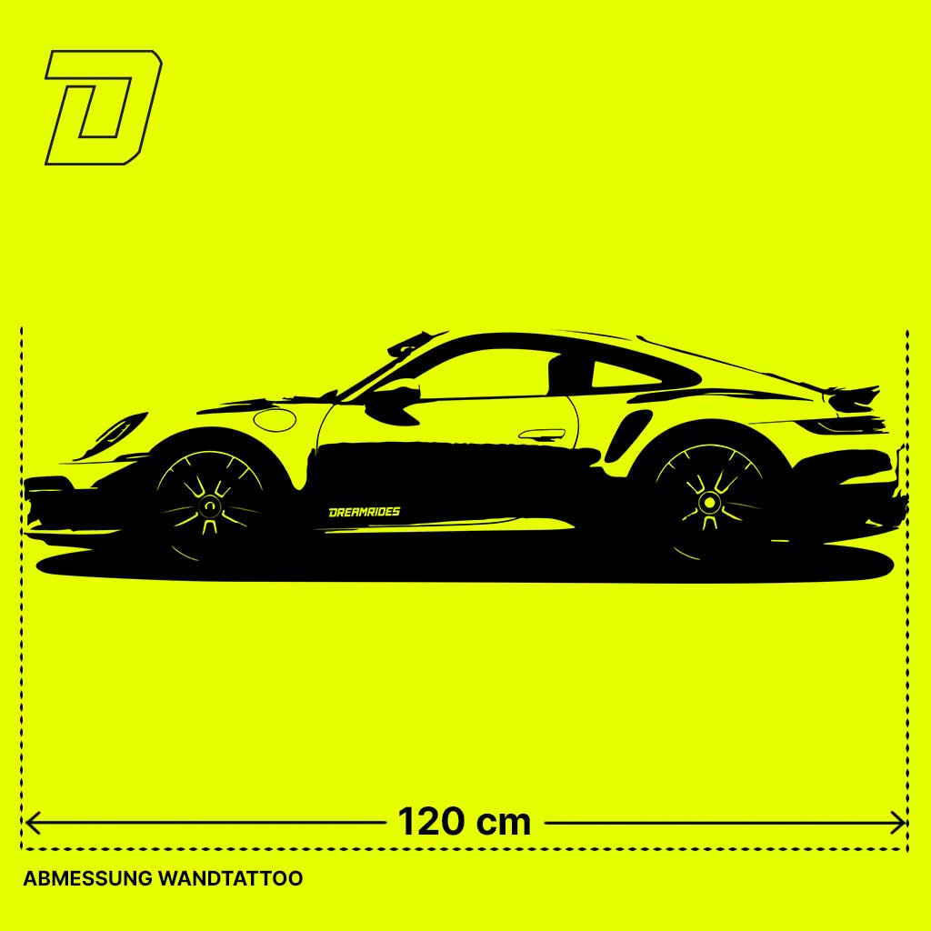 Wandtattoo - Porsche 911 (992) Turbo S (2021)