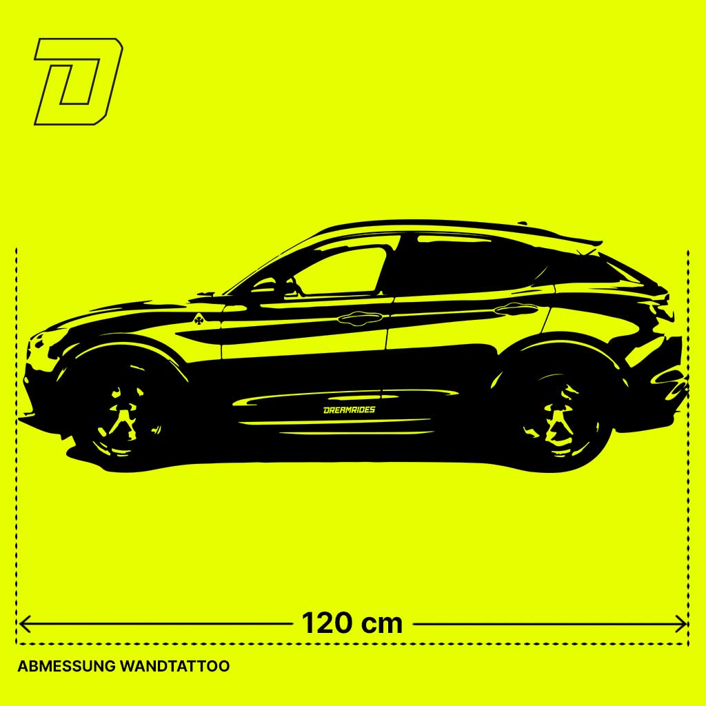 Wandtattoo - Alfa Romeo Stelvio Quadrifoglio (2020)