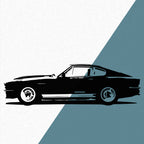 Aston Martin V8 "James Bond" (1972) - Wandtattoo