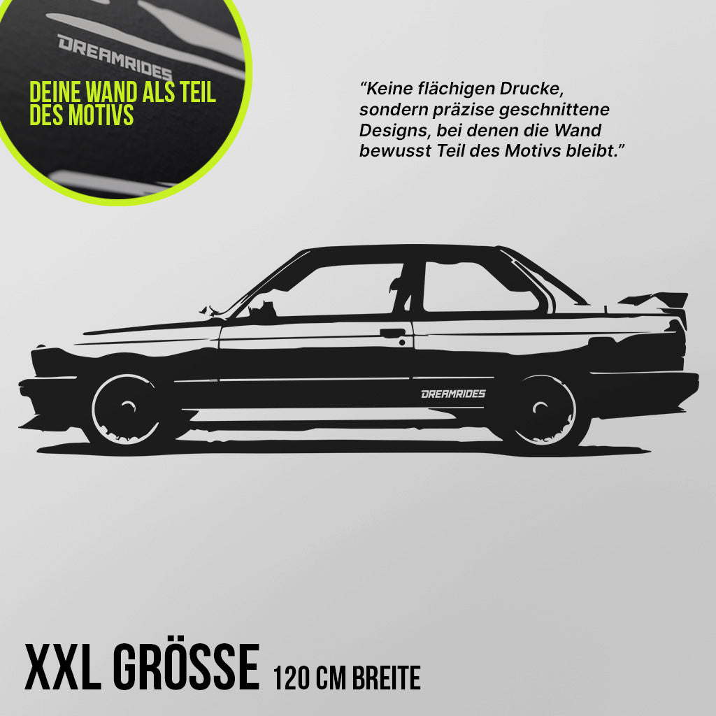 BMW M3 E30 (1986) - Wandtattoo