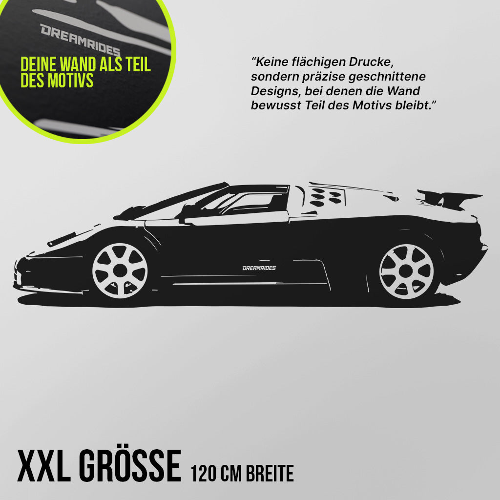 Bugatti EB110 Supersport (1991) - Wandtattoo