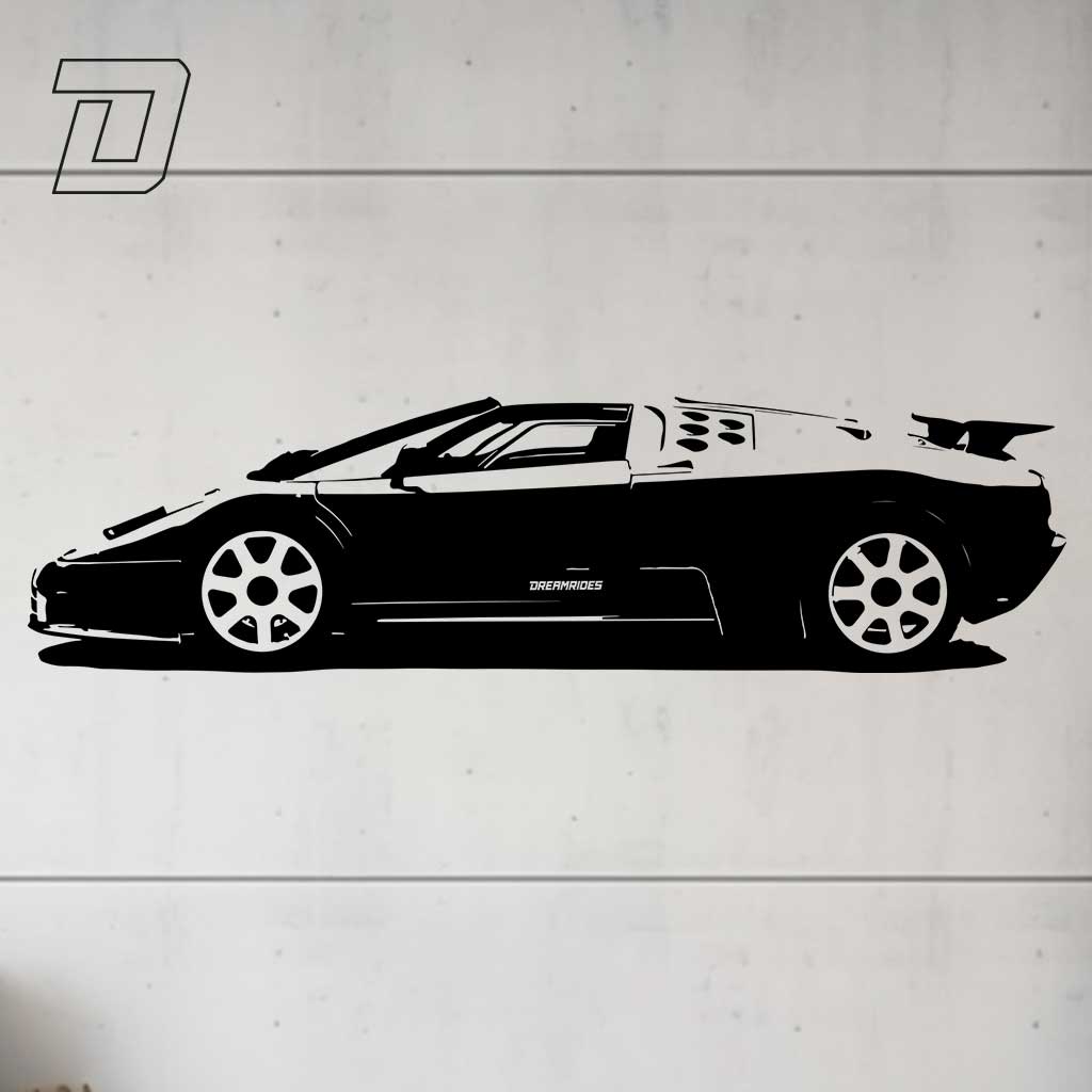 Wandtattoo - Bugatti EB110 Supersport (1991)
