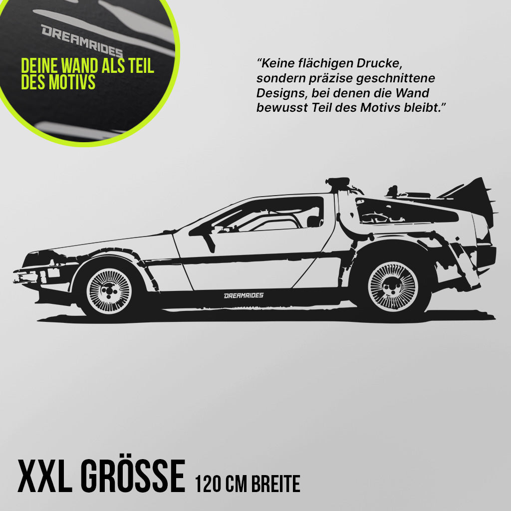 DeLorean DMC-12 "Zeitmaschine" (1985) - Wandtattoo