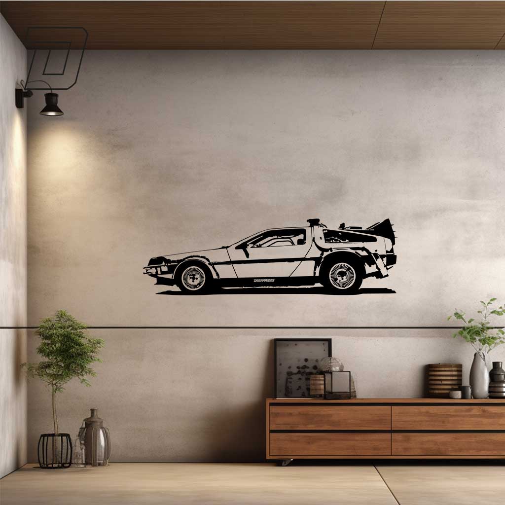 Wandtattoo - DeLorean DMC-12 "Zeitmaschine" (1985)