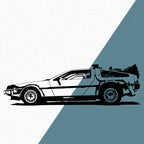 DeLorean DMC-12 "Zeitmaschine" (1985) - Wandtattoo