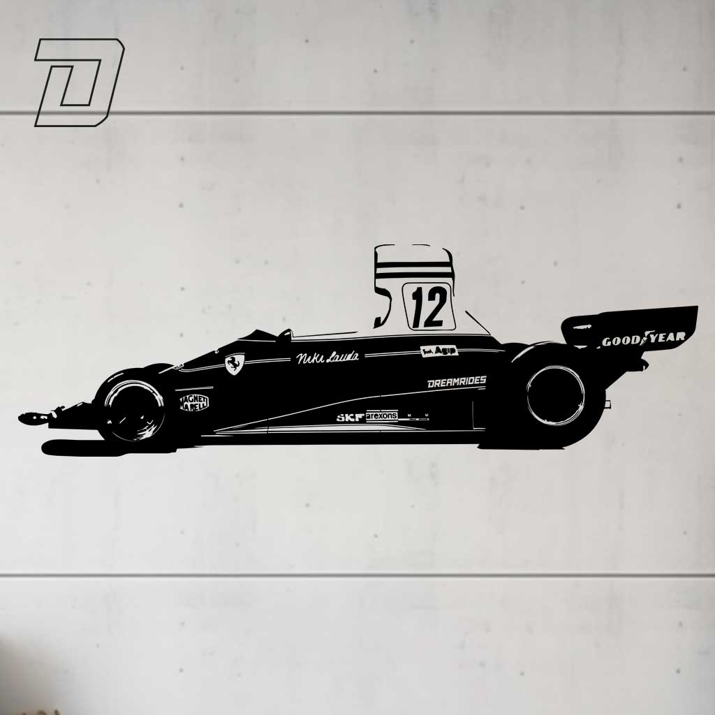 Wandtattoo - Ferrari F1 "Niki Lauda" (1975)