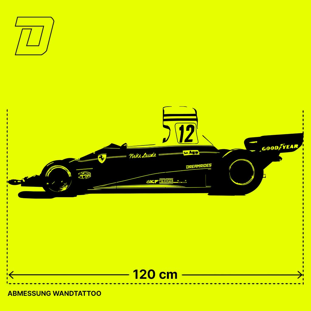 Wandtattoo - Ferrari F1 "Niki Lauda" (1975)