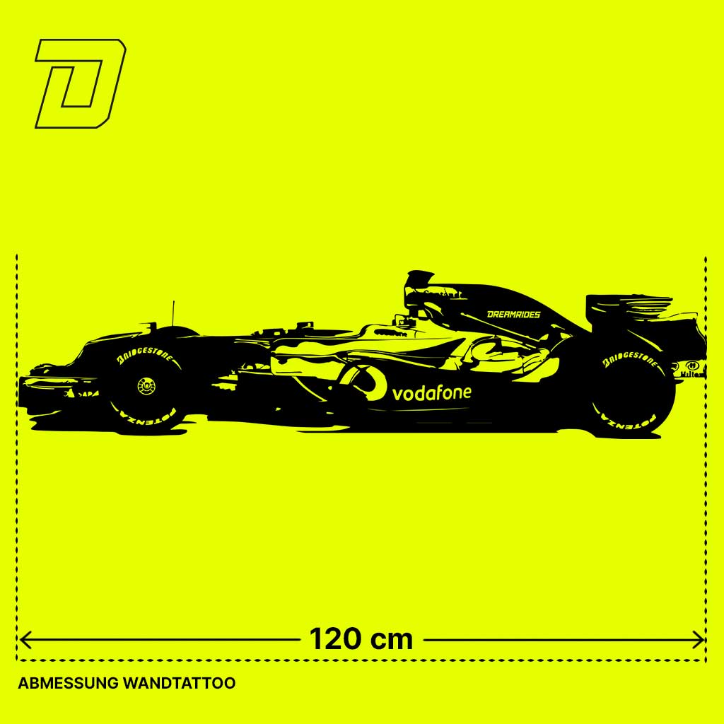 Wandtattoo - McLaren F1 "Lewis Hamilton" (2008)