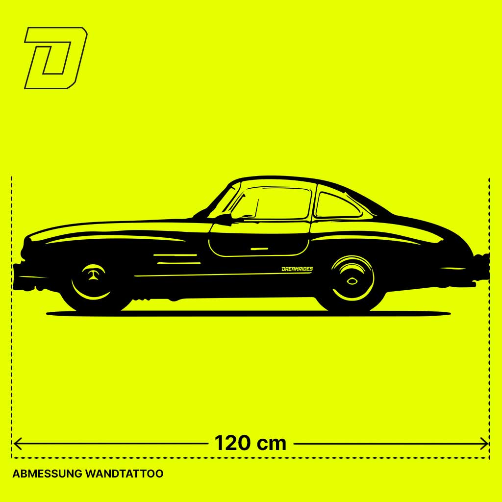 Wandtattoo - Mercedes-Benz 300SL (1954)