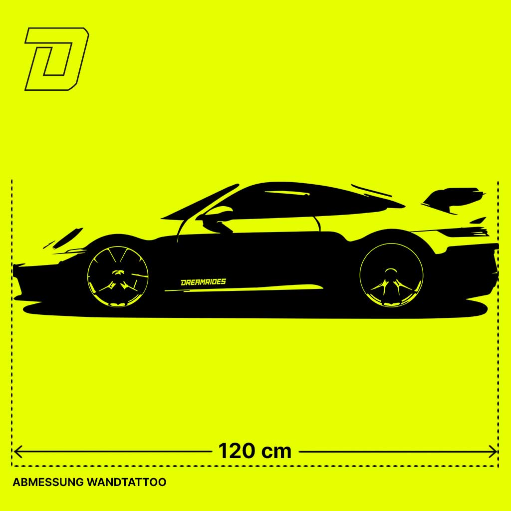 Wandtattoo - Porsche 911 (992) GT3 (2022)