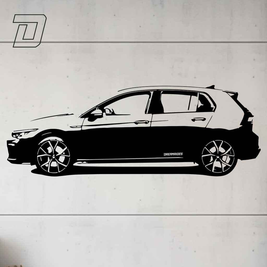Wandtattoo - Volkswagen Golf 8 GTI (2020)