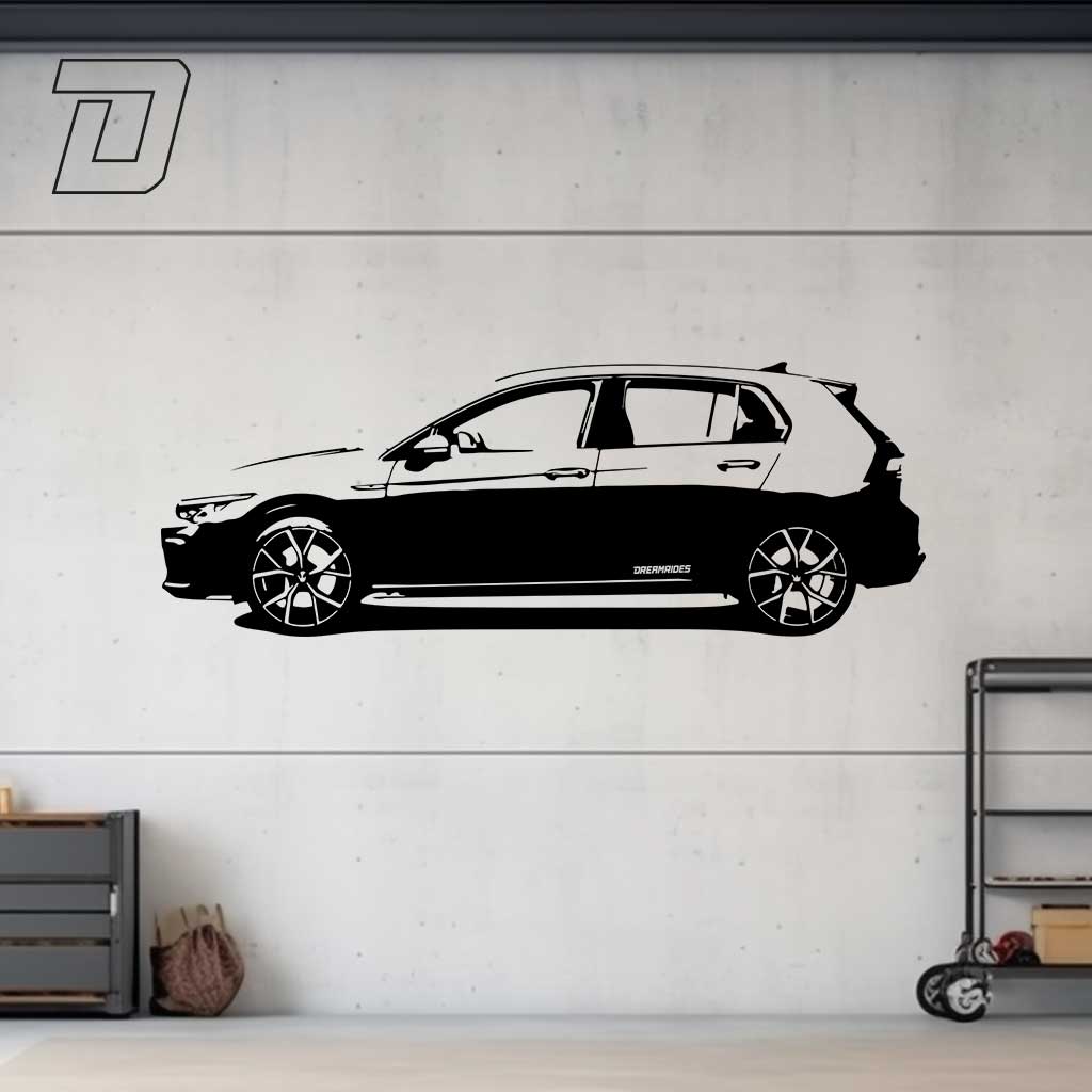 Volkswagen Golf 8 GTI (2020) - Wandtattoo