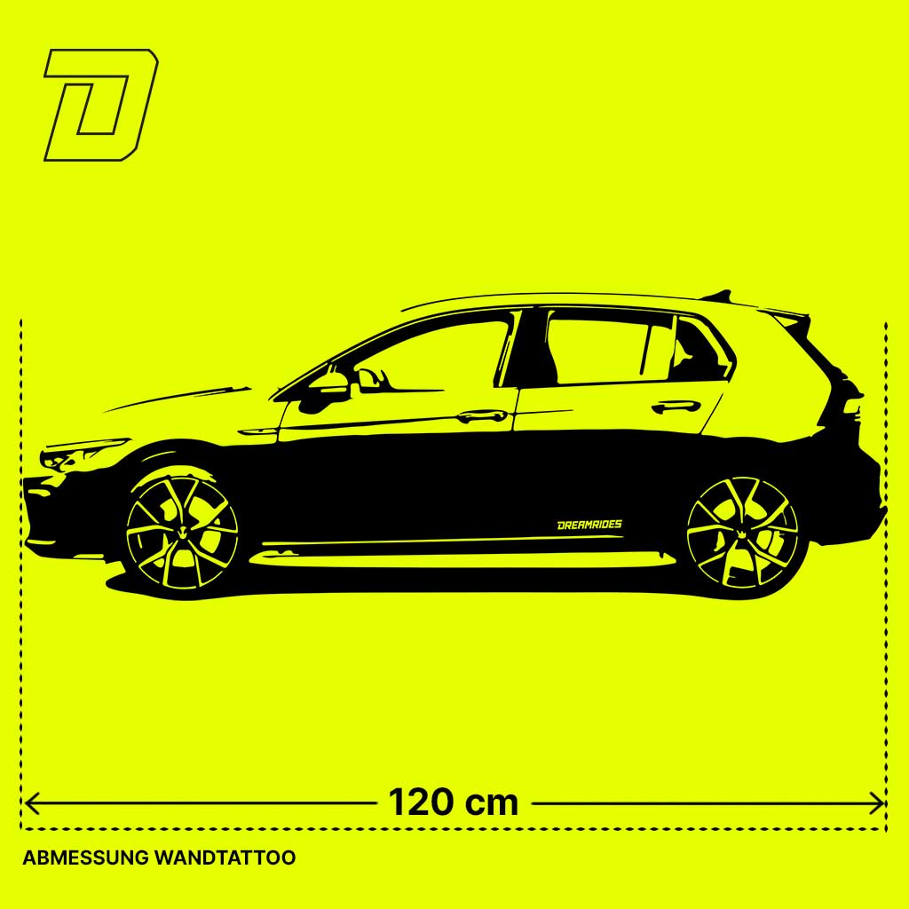 Wandtattoo - Volkswagen Golf 8 GTI (2020)