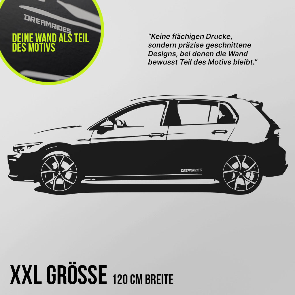 Volkswagen Golf 8 GTI (2020) - Wandtattoo