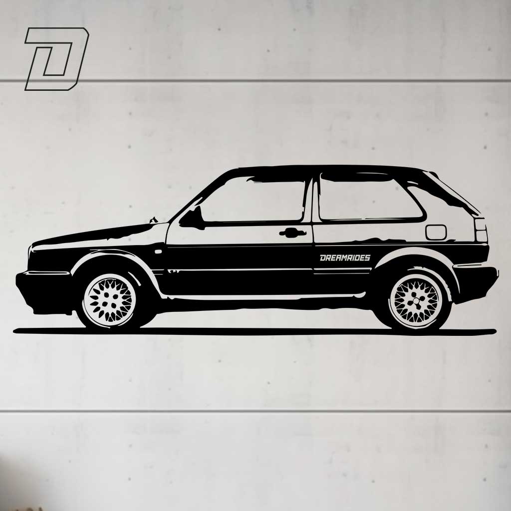 Wandtattoo - Volkswagen Golf 2 GTI (1983)