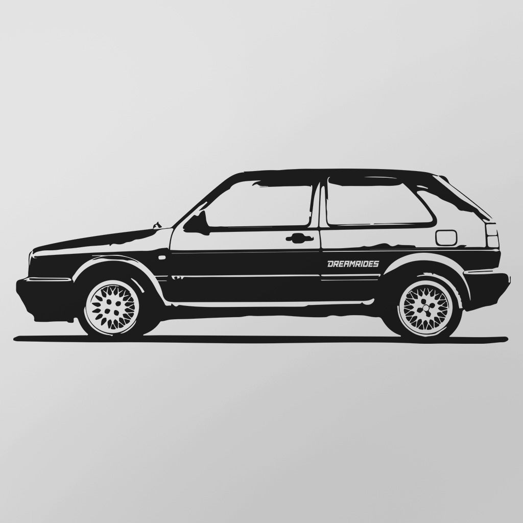 Volkswagen Golf 2 GTI (1983) - Wandtattoo
