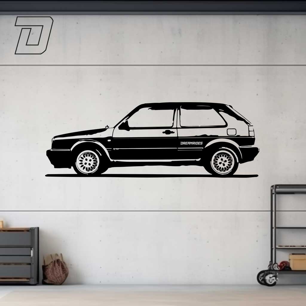 Volkswagen Golf 2 GTI (1983) - Wandtattoo