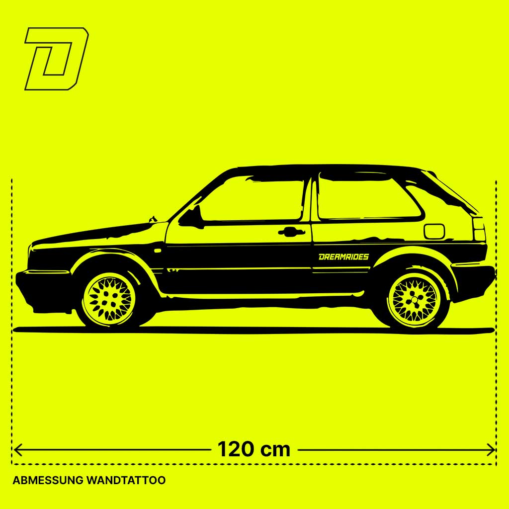 Wandtattoo - Volkswagen Golf 2 GTI (1983)
