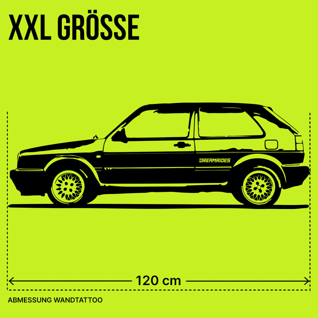 Volkswagen Golf 2 GTI (1983) - Wandtattoo