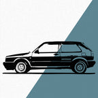 Volkswagen Golf 2 GTI (1983) - Wandtattoo