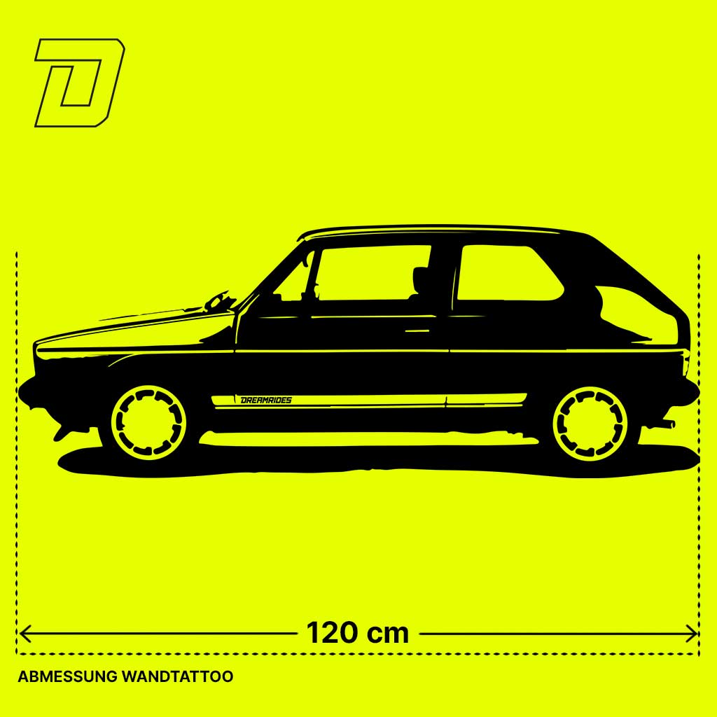 Wandtattoo - Volkswagen Golf 1 GTI (1976)